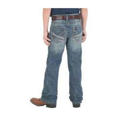 Wrangler 20X Series Western Vintage Jeans, Boy's, 10, 23 to 24-1/2 in Waist, Breaking Barriers, Slim Fit
