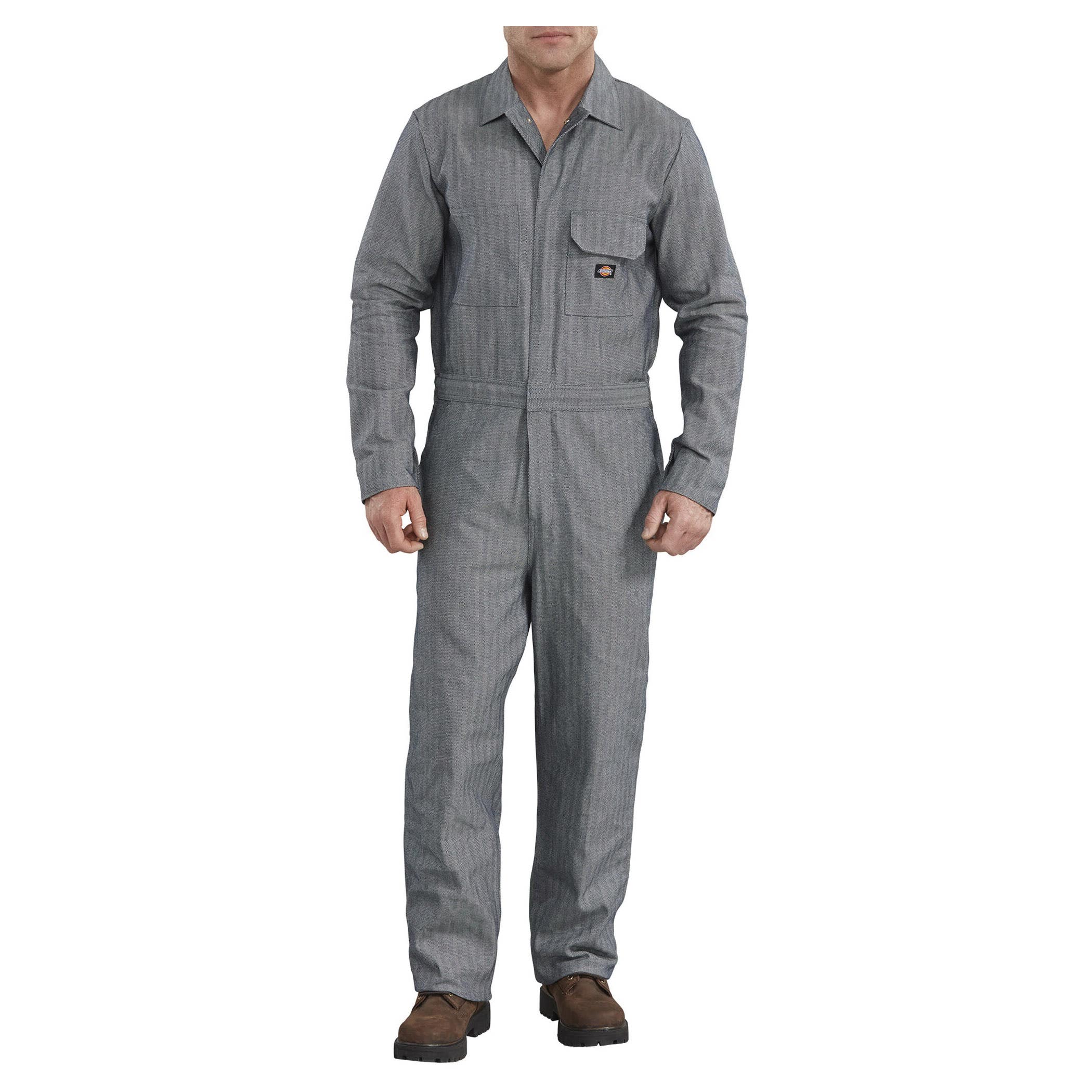 Dickies 48977-FS-MT Coveralls, M, 38 to 40 in Chest, 32 in L Inseam, Cotton, Fisher Stripe, Comfortable, Generous Fit