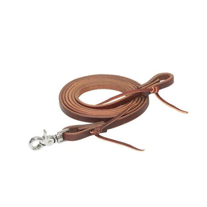 Weaver Leather Heavy Harness Roper Rein, 7 ft L, 1/2 in W, Conway Buckle, Leather, Russet