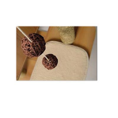 Hagen Vesper V-High-Base, 121 cm H, Rattan Board, Walnut