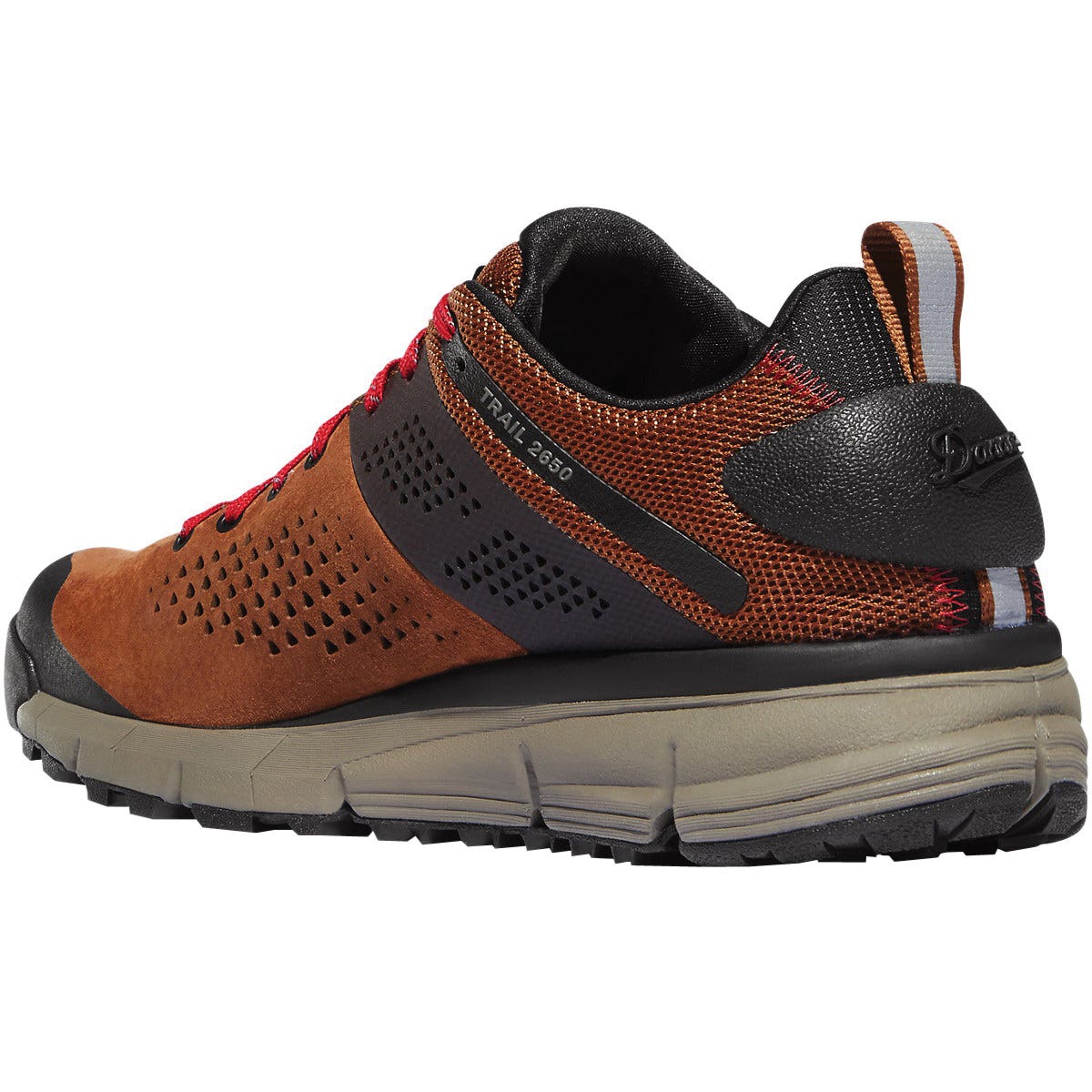 Danner Trail 2650 Series Hiking Boots, 9.5, D W, Brown/Red, Leather/Textile Upper, Insulated: No