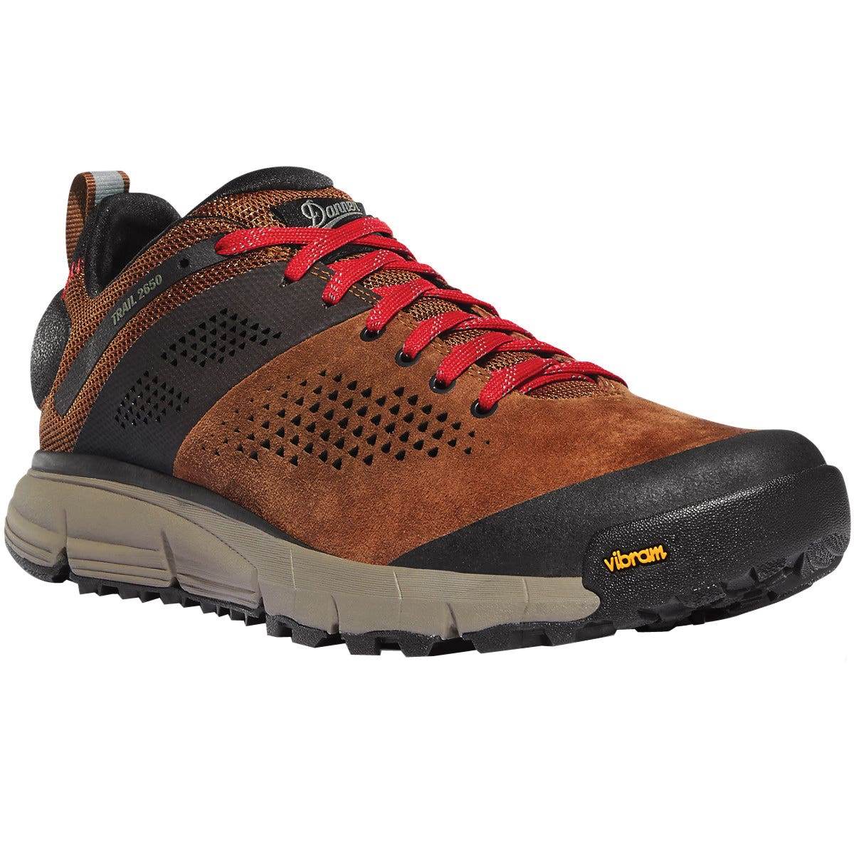 Danner Trail 2650 Series Hiking Boots, 10, D W, Brown/Red, Leather/Textile Upper, Insulated: No