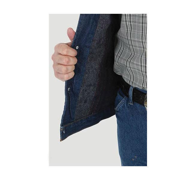 Wrangler Jacket, 48 in, Cotton/Corduroy, Prewashed Indigo, Spread Collar, Button Closure, Regular