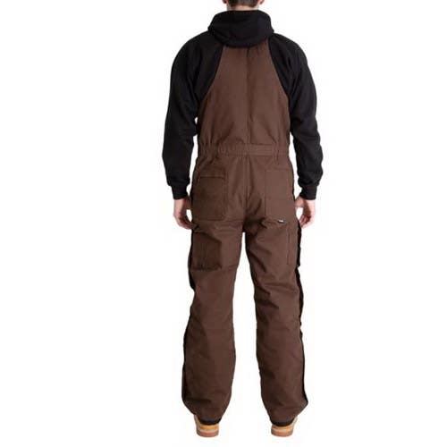 Berne Bib Overalls, Insulated, S, 34 to 36 in Chest, 28 to 30 in Waist, Cotton, Bark, 32 in Inseam, Regular