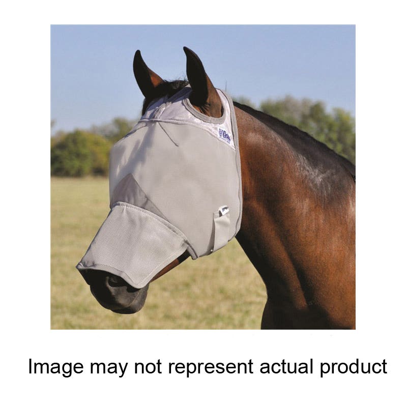 Cashel Long Nose Ears Fly Mask, Arab, Small Horse, Nylon Mesh, Gray