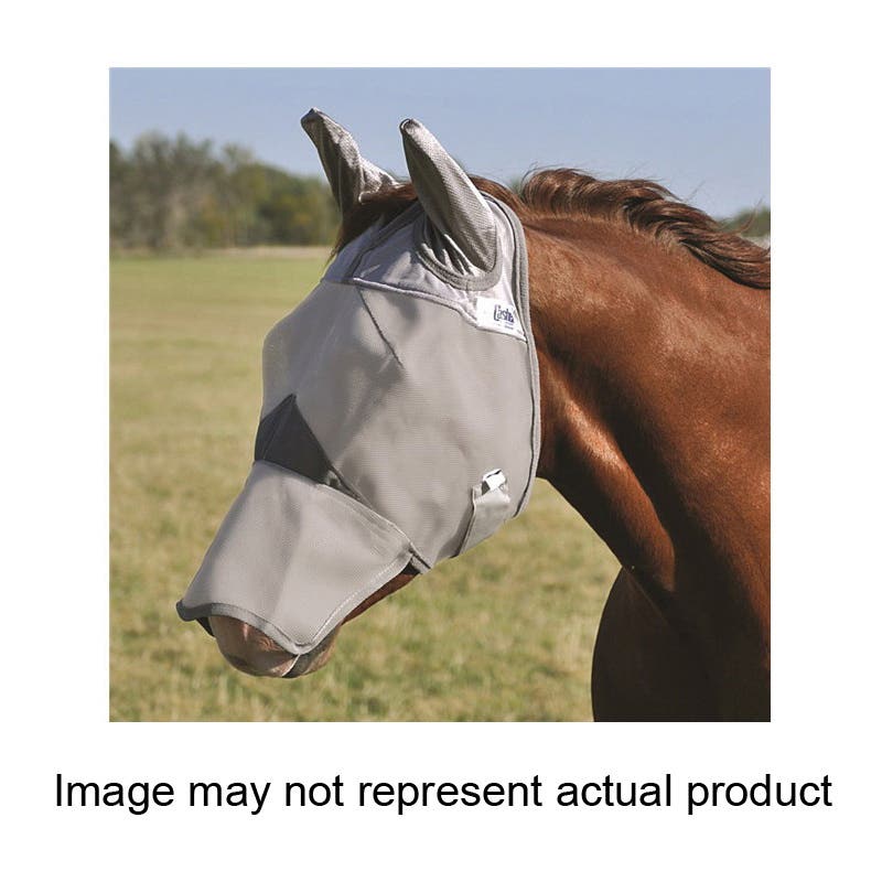 Cashel Long Nose Ears Fly Mask, Horse, Nylon Mesh, Gray