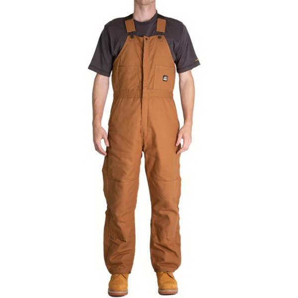 Berne Heritage Series Bib Overalls, Deluxe, Insulated, 3XL, 54 to 56 in Chest, 46 to 48 in Waist, Black