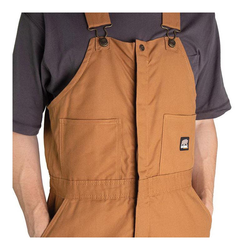 Berne Heritage Series Bib Overalls, Deluxe, Insulated, 3XL, 54 to 56 in Chest, 46 to 48 in Waist, Black