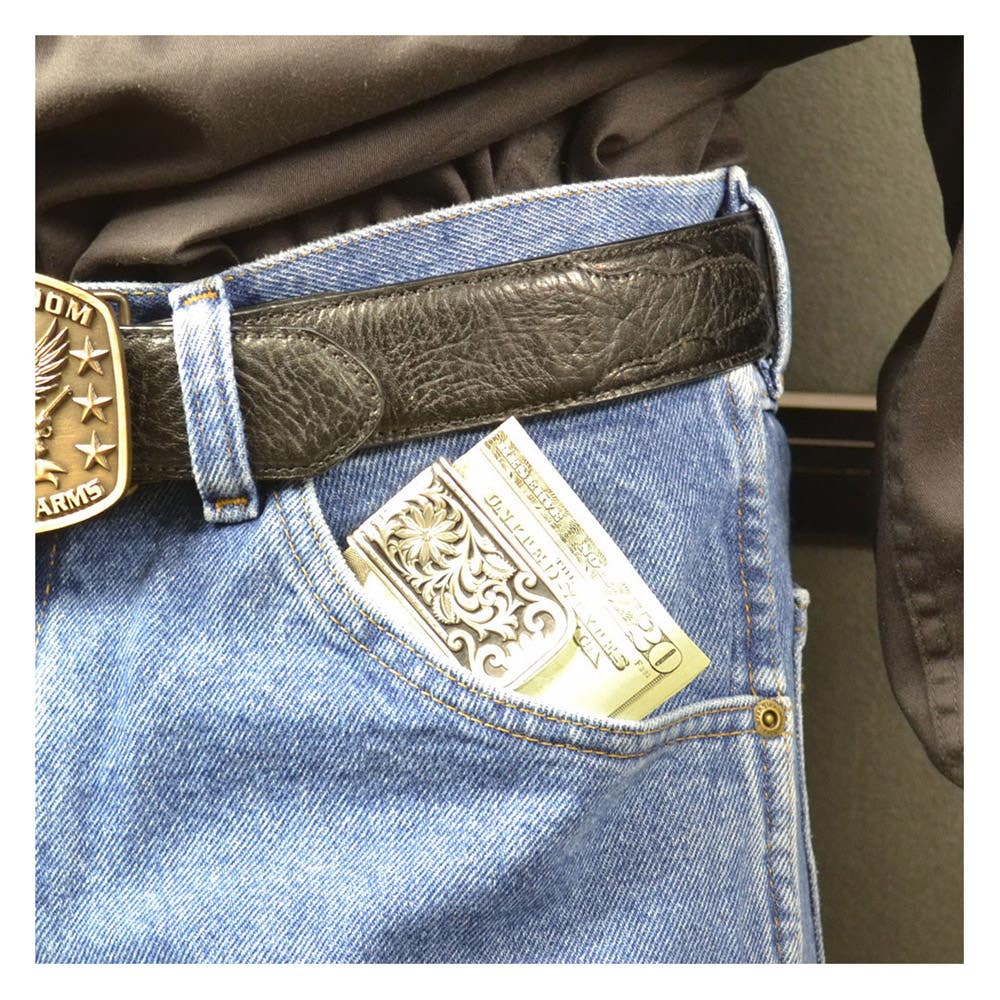 Montana Silversmiths LeatherCut Bitterroot Money Clip