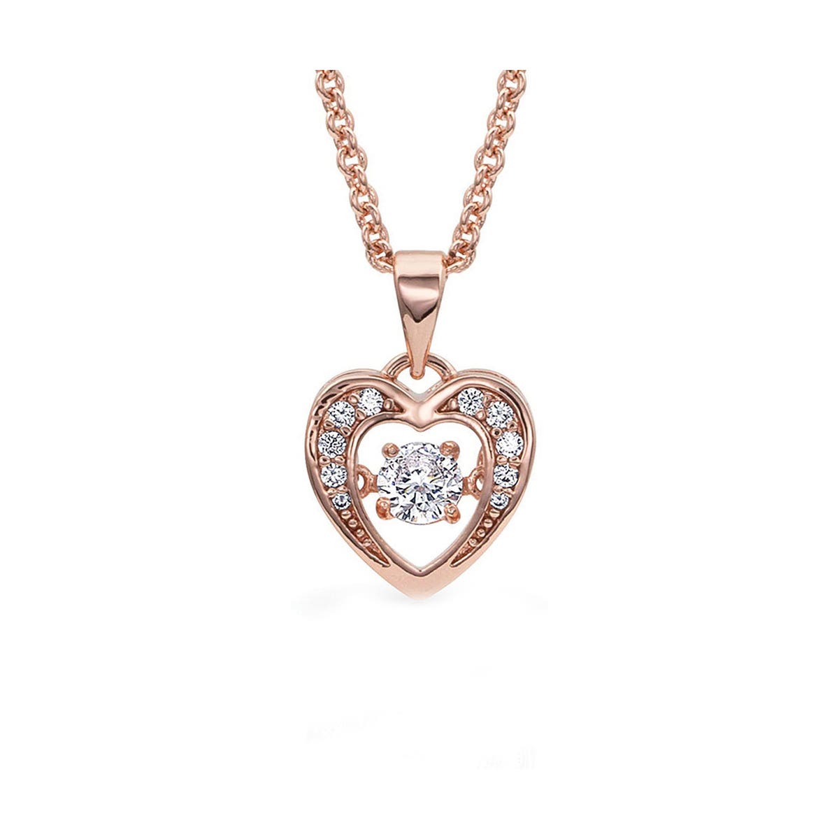 Montana Silversmiths Let's Dance A Little Dance Rose Gold Heart Necklace