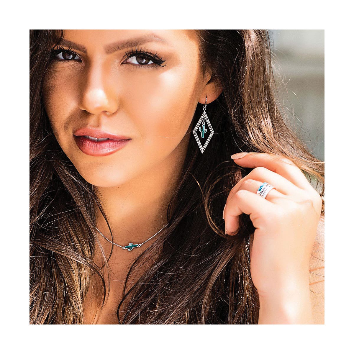 Montana Silversmiths Two Sides To Every Cactus Necklace