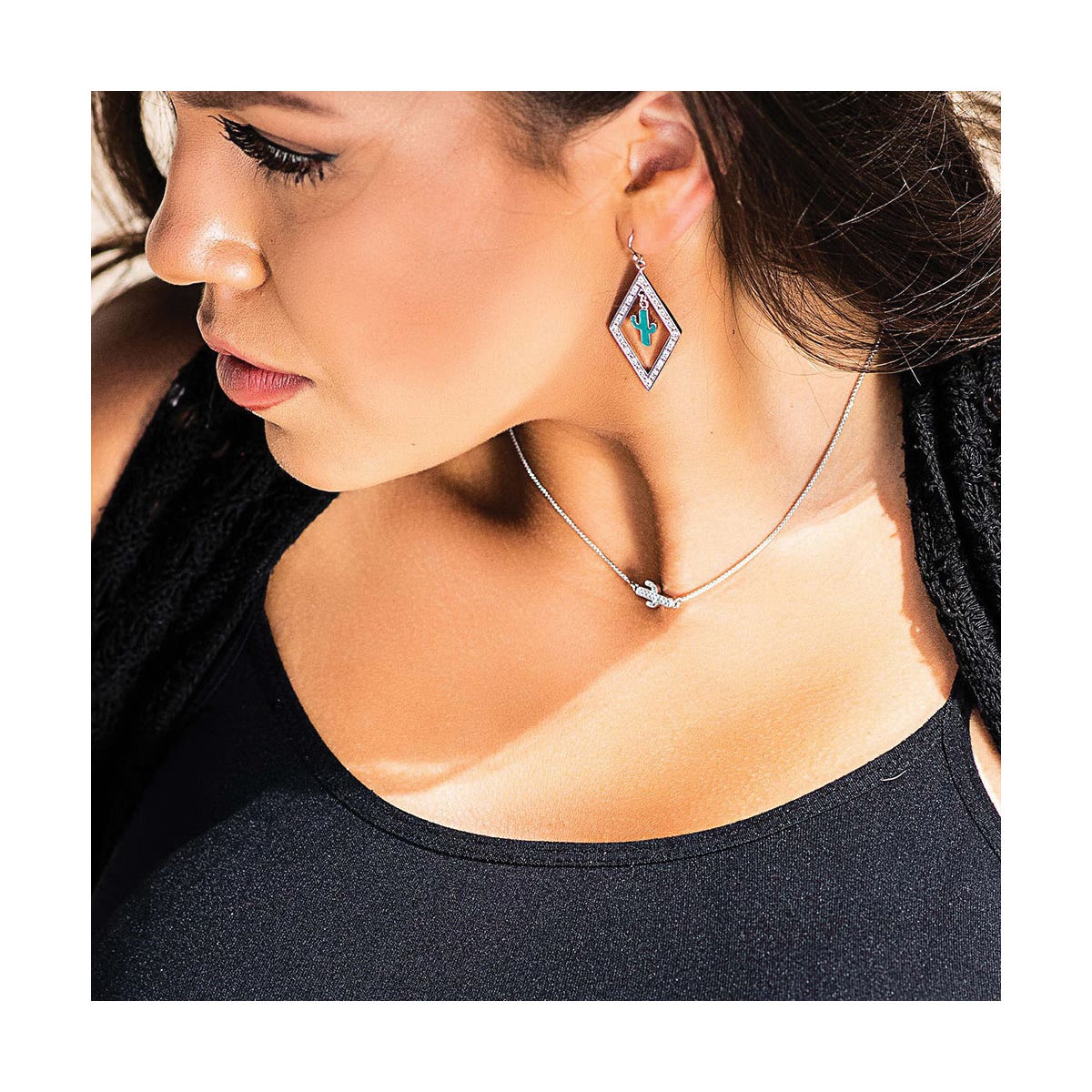 Montana Silversmiths Two Sides To Every Cactus Necklace