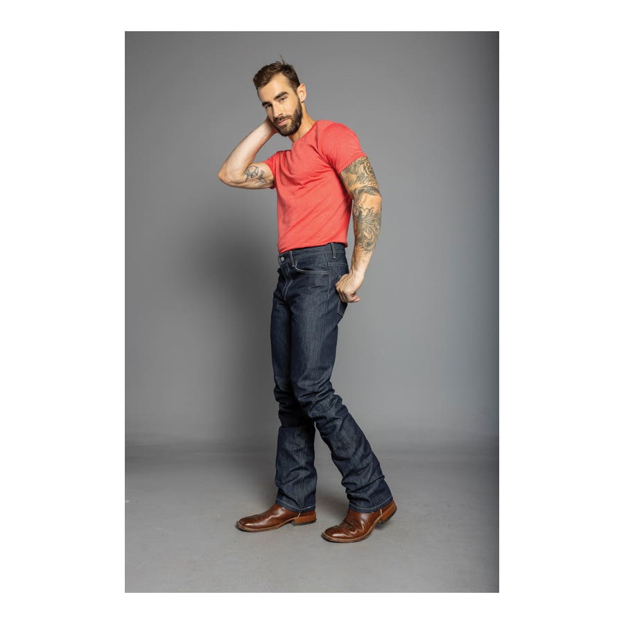 Kimes Ranch Jeans, 30 in Waist, 34 in L Inseam, Blue, Straight Fit