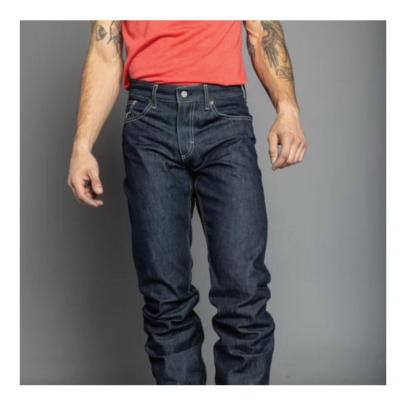 Kimes Ranch Jeans, 34 in Waist, 36 in L Inseam, Blue, Straight Fit