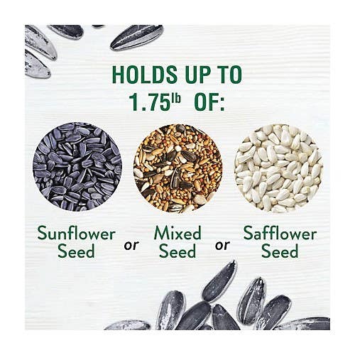 Perky-Pet Squirrel-Be-Gone Max Tube Bird Feeder, 18 in H, Pinecones, 1-3/4 lb, Metal, Powder-Coated, Hanging