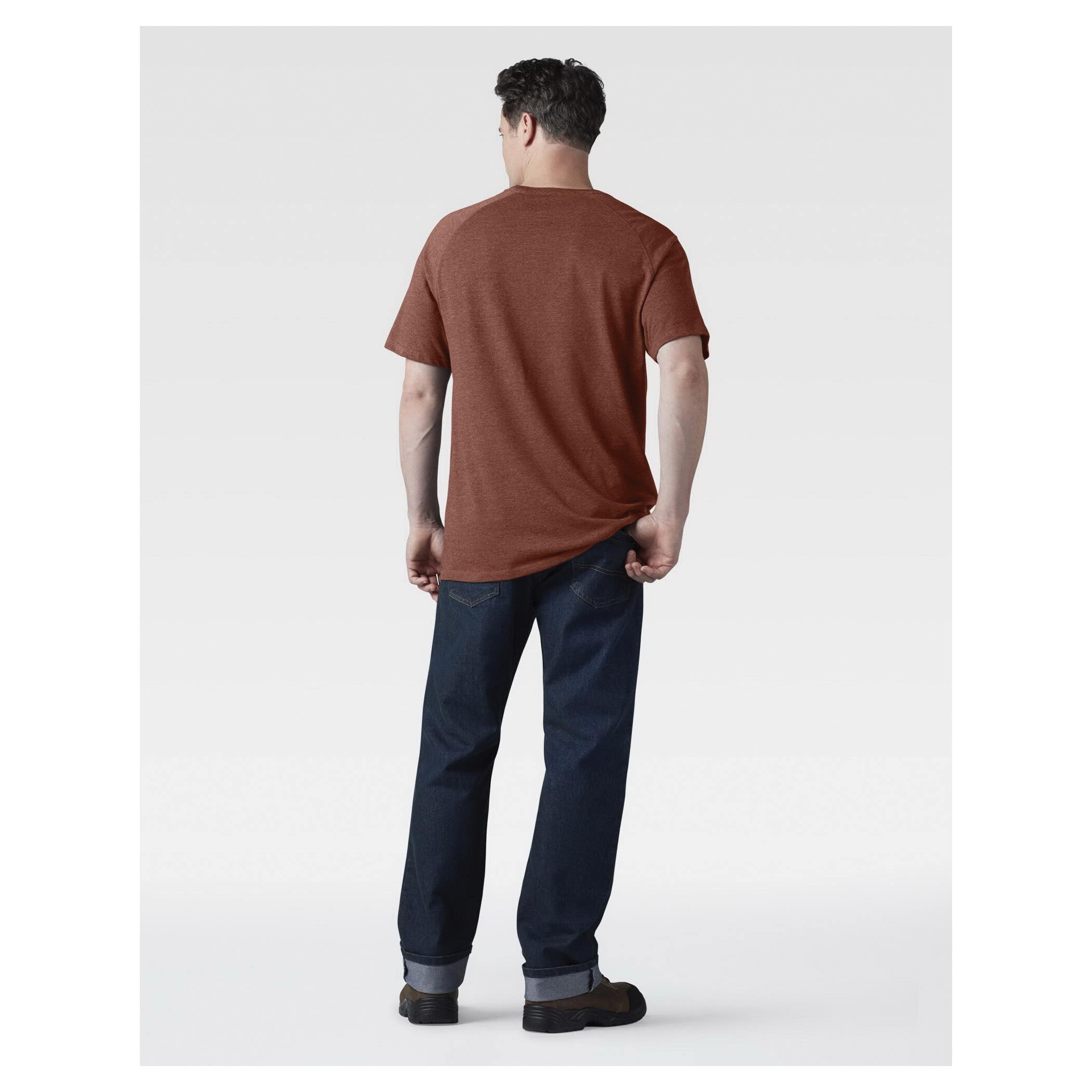 Dickies Men's Temp-iQ Series Cooling Short Sleeve Pocket T-Shirt, Red Rock Heather, 2XL