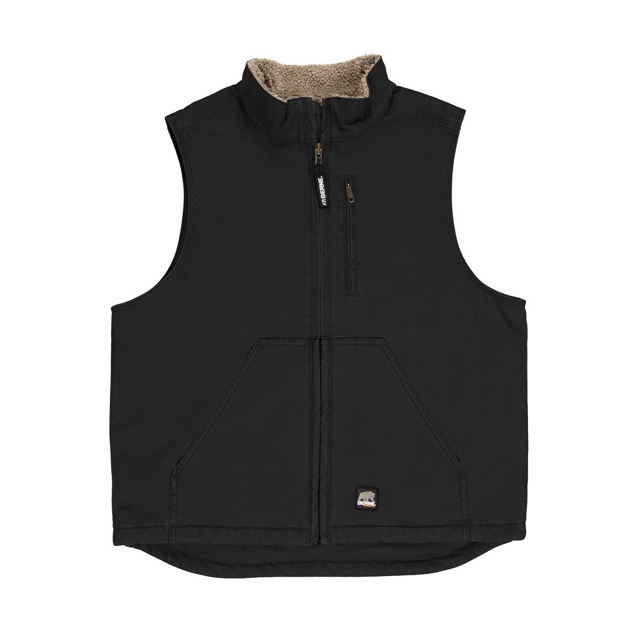 Berne Canyon Series Men's Sherpa-Lined Vest- 3XLBlack