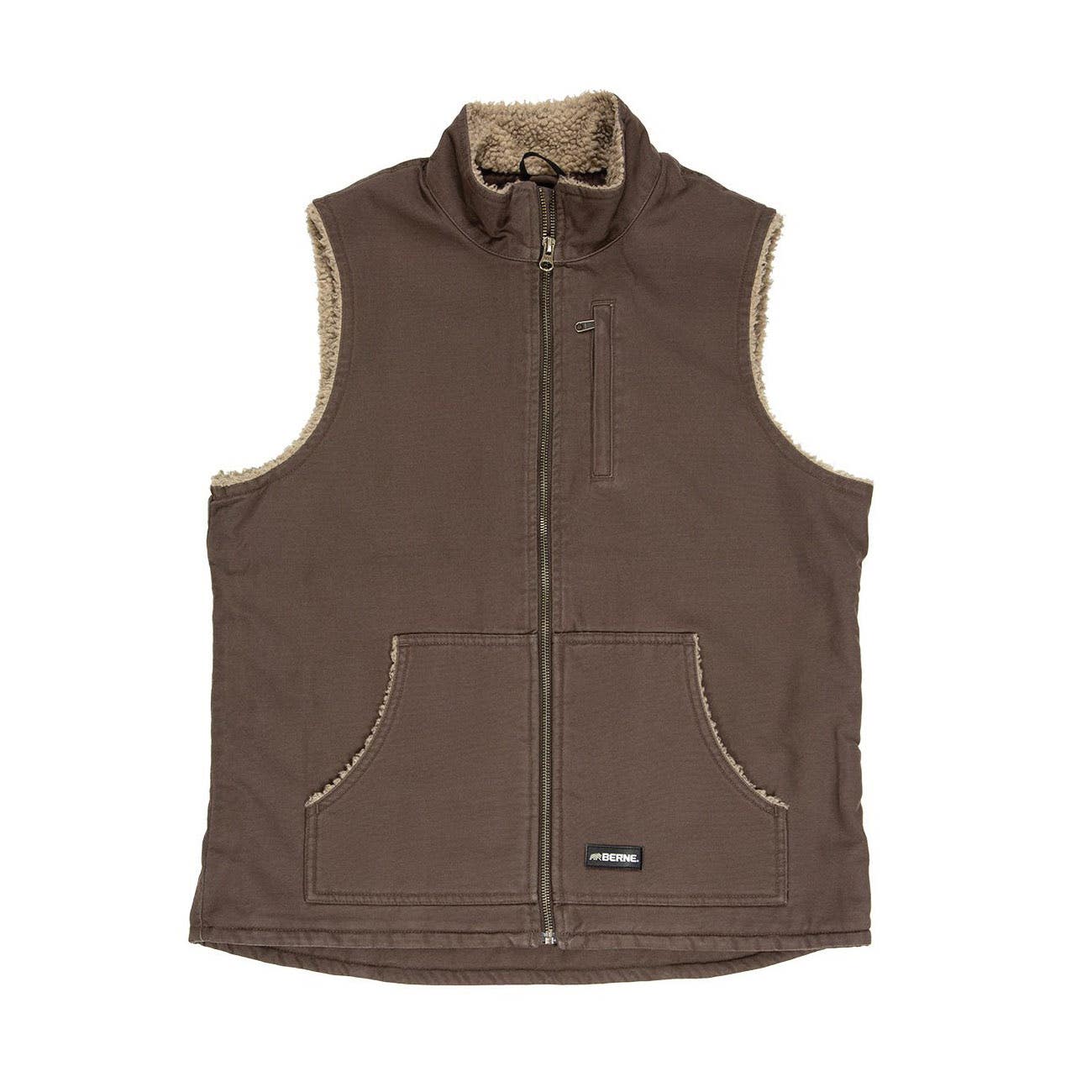 Berne Canyon Series Vest, M, Regular, Cotton, Tuscan, Zipper Closure