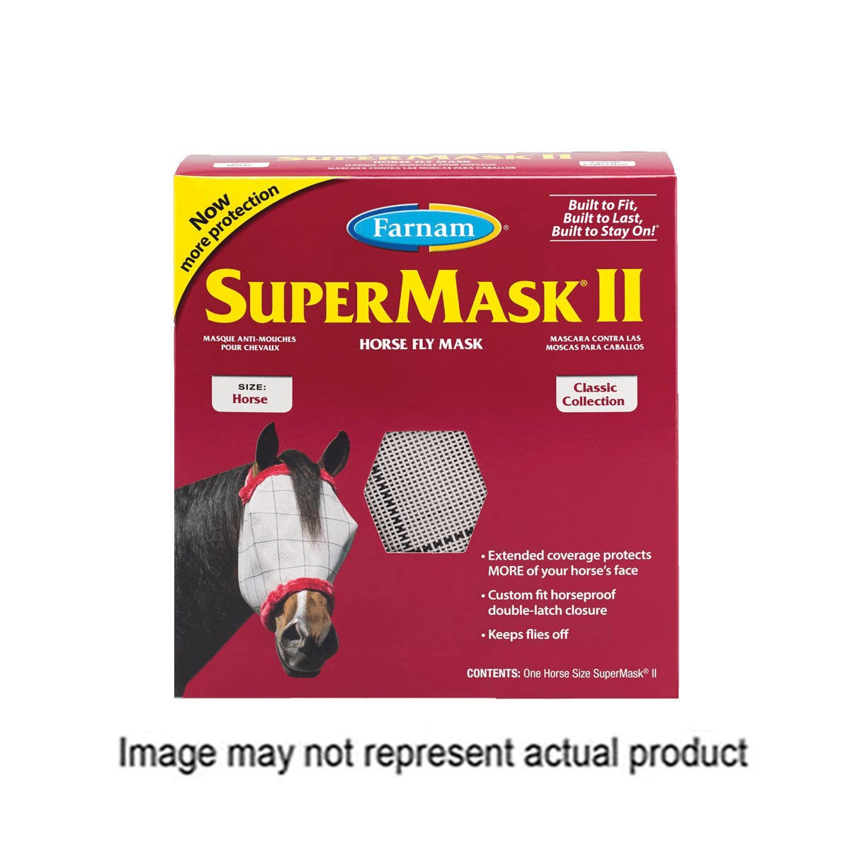 Farnam SuperMask II Fly Mask, Latch Closure, Assorted