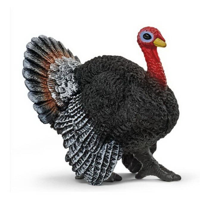 Schleich-S Turkey Bird Toy, Blue/Red