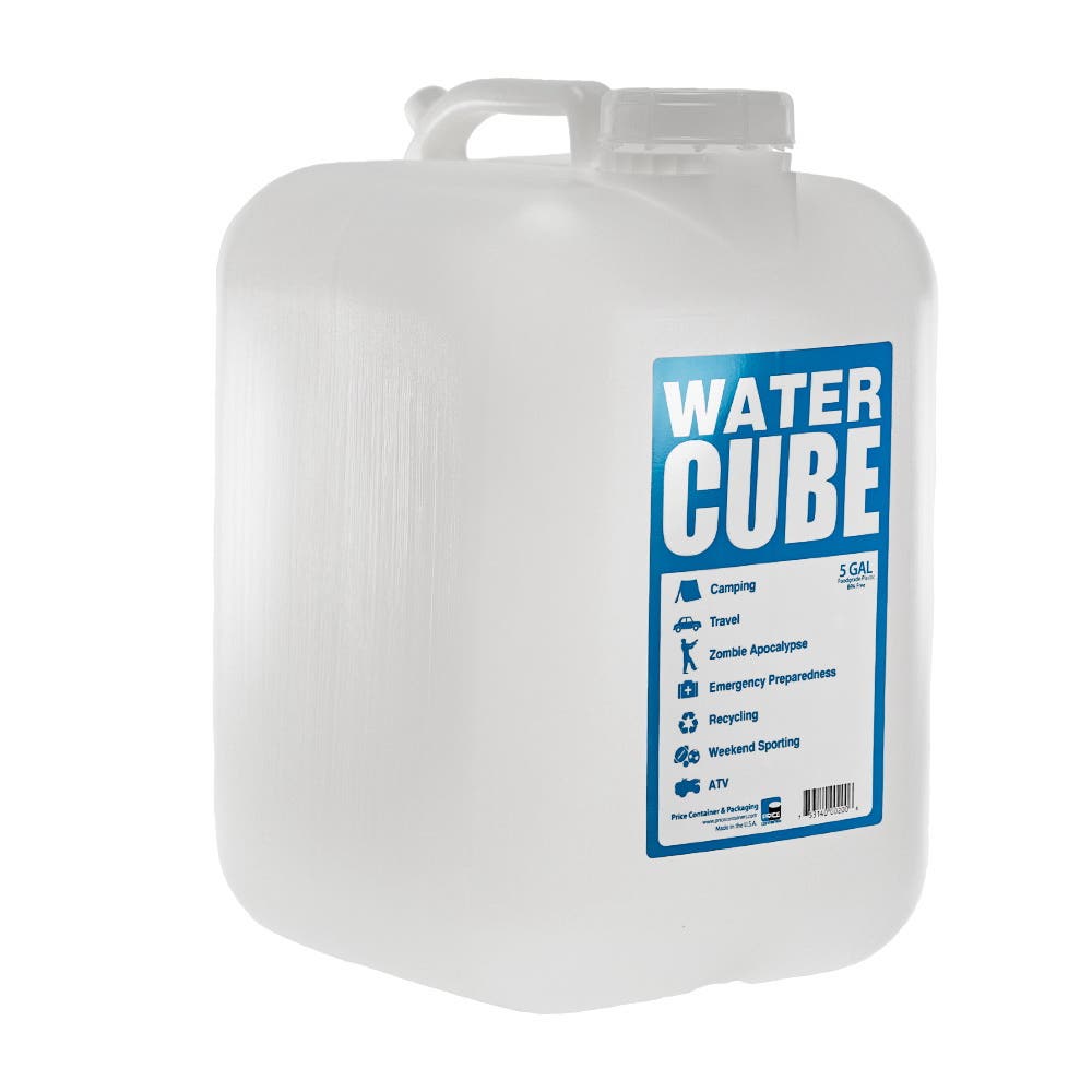 Price Container Water Cube Jug, 5 Gal.