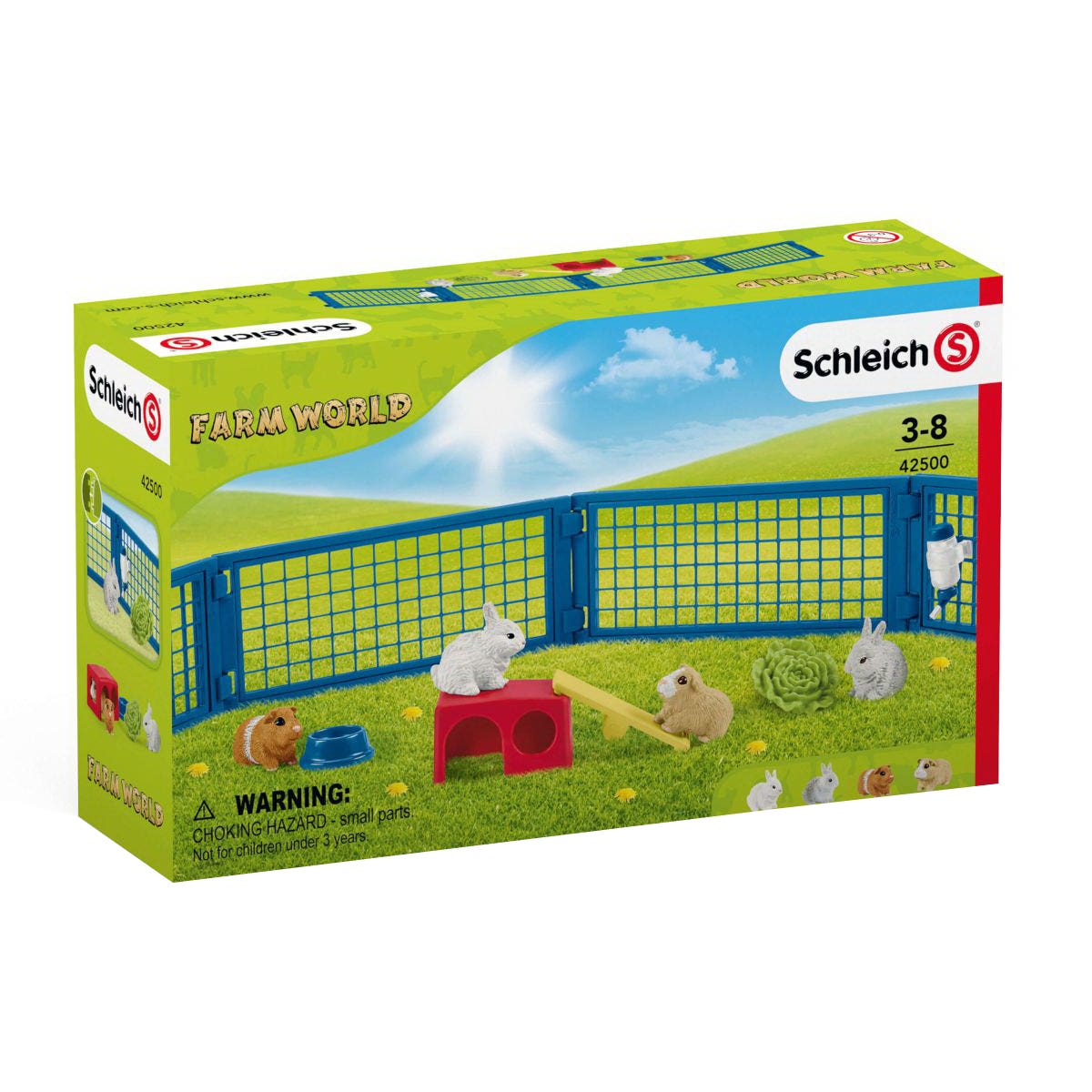 Schleich-S Rabbit and Guinea Pig Hutch, 14-Piece