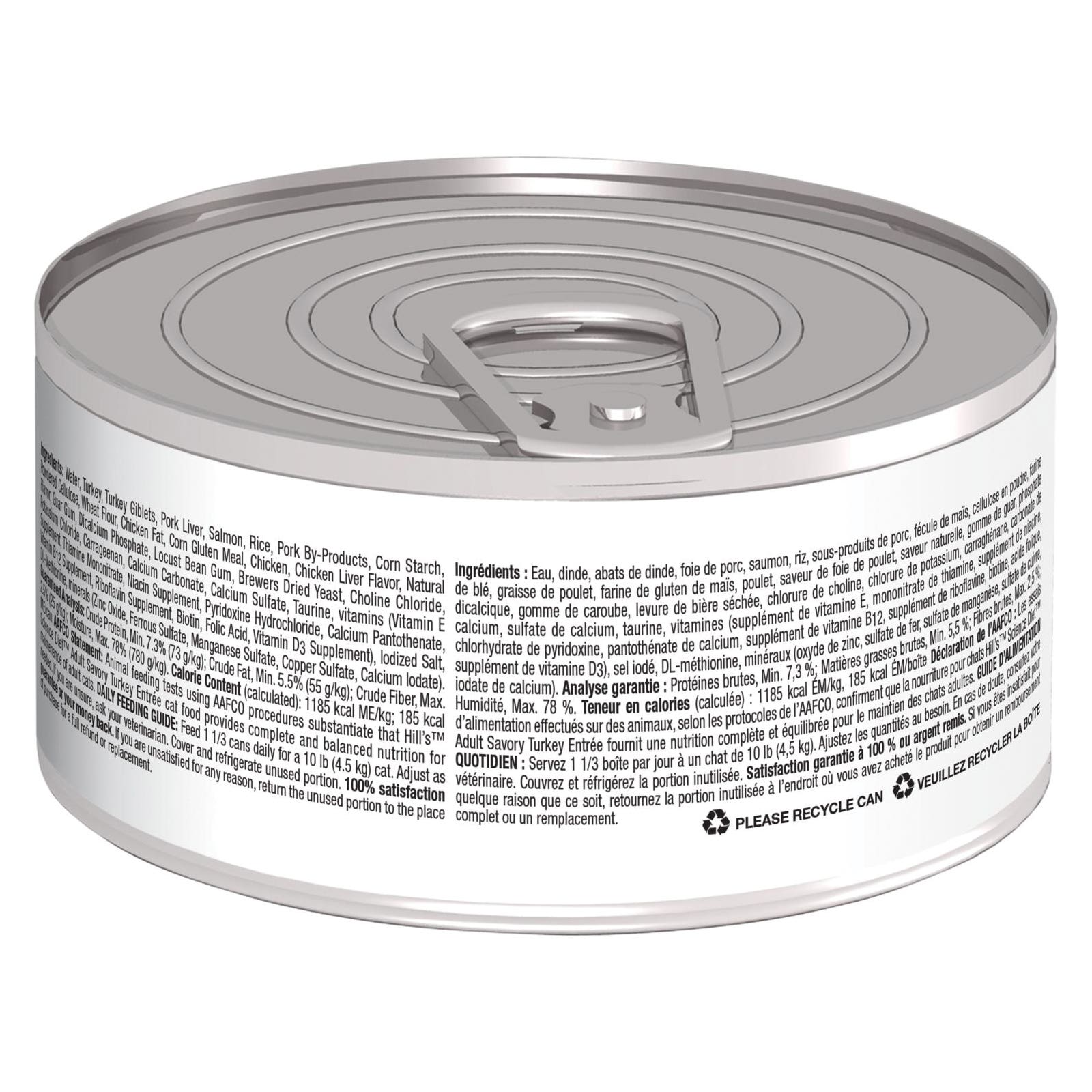 Science Diet 4538 Cat Food, Wet, Savory Turkey Flavor, 5.5 oz Can