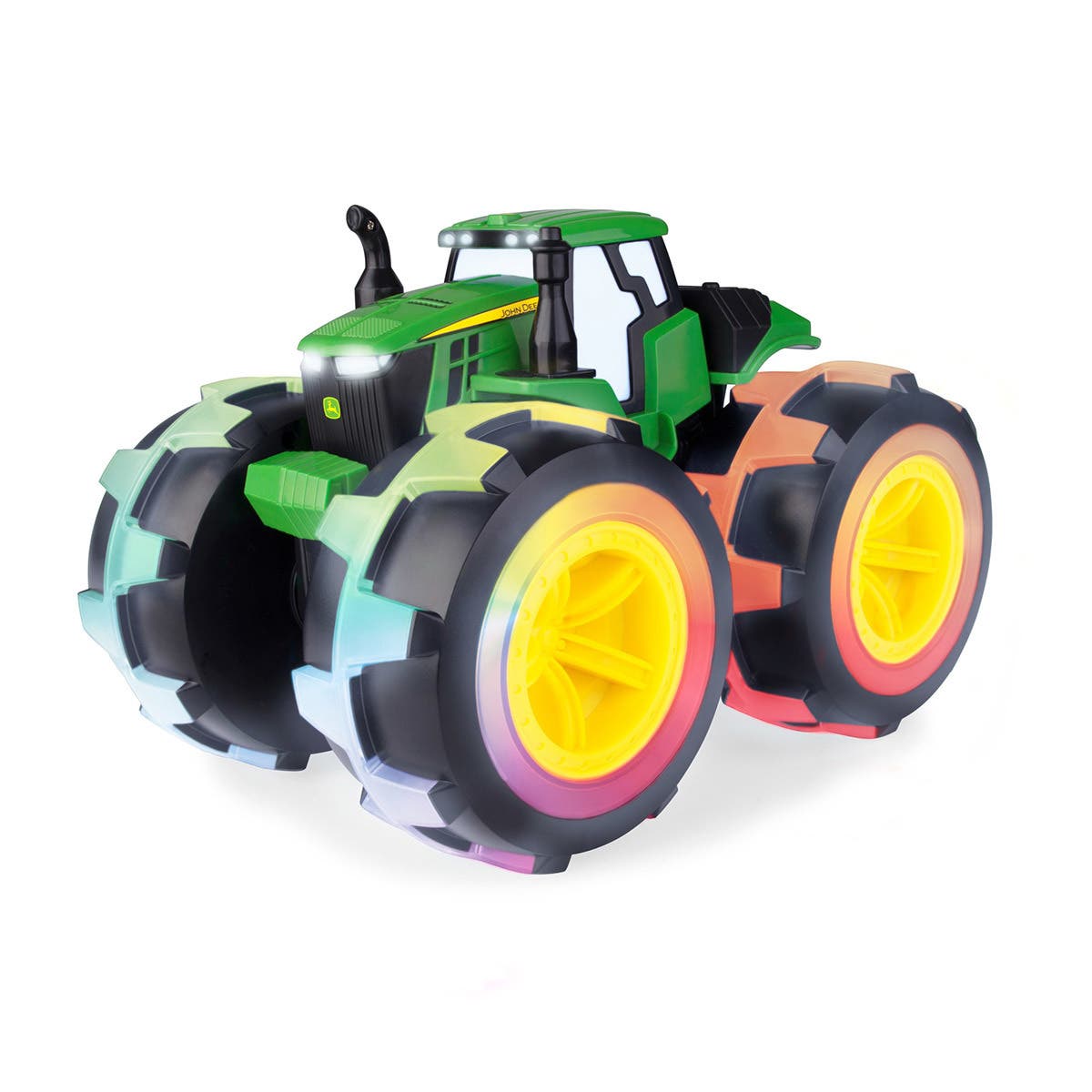 John Deere Toys Deluxe Lightning Wheels Toy with Internal Lights and Music