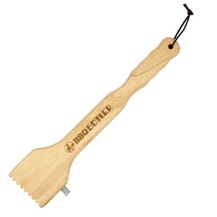 Bear Paw BBQ Scraper, 3-1/2 in W Blade, Wood, Wood Handle, Ergonomic Handle, 16 in OAL