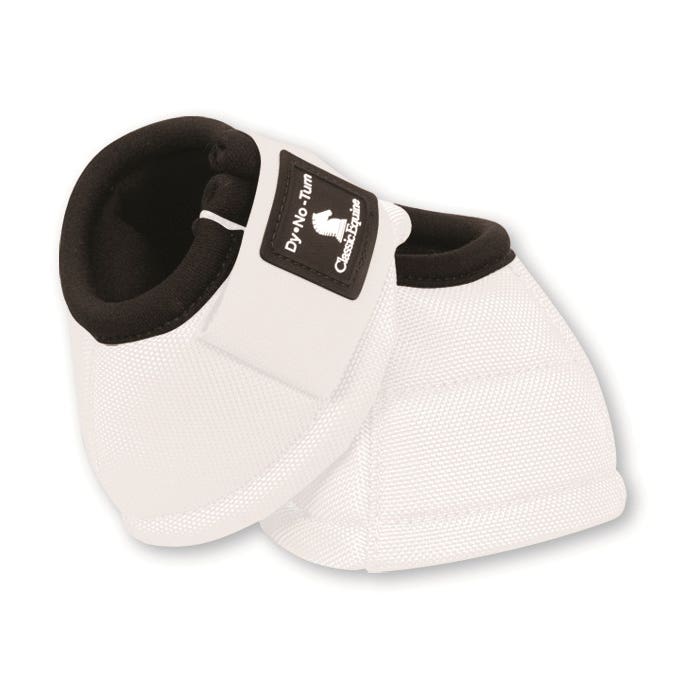 Classic Equine Dyno Turn Bell Boots, M, DynoHyde, White