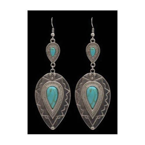 Silver Strike Earrings, Women's, Turquoise Gemstone