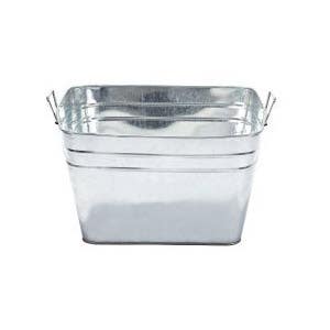 Miller Square Galvanized Utility Tub, 16 gal