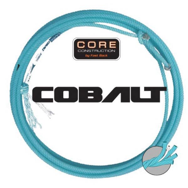 Fast Back COBALT Head Rope, 3/8 in Dia, 31 ft L, Extra Soft Rope, Nylon/Polyester, Blue - 828687