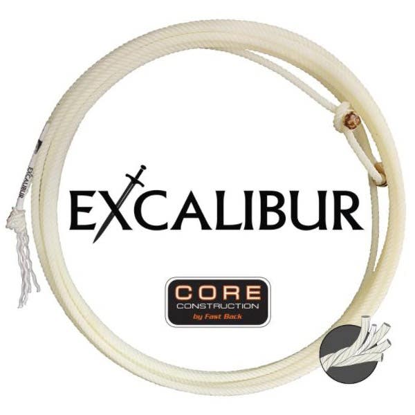 Fast Back EXCALIBUR Head Rope, 3/8 in Dia, 31 ft L, Extra Soft Rope, Nylon/Polyester