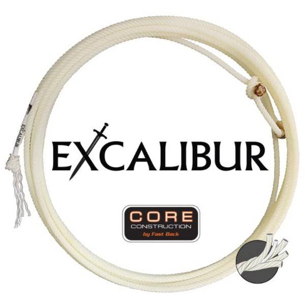Fast Back EXCALIBUR Heel Rope, 3/8 in Dia, 35 ft L, Soft Rope, Nylon/Polyester