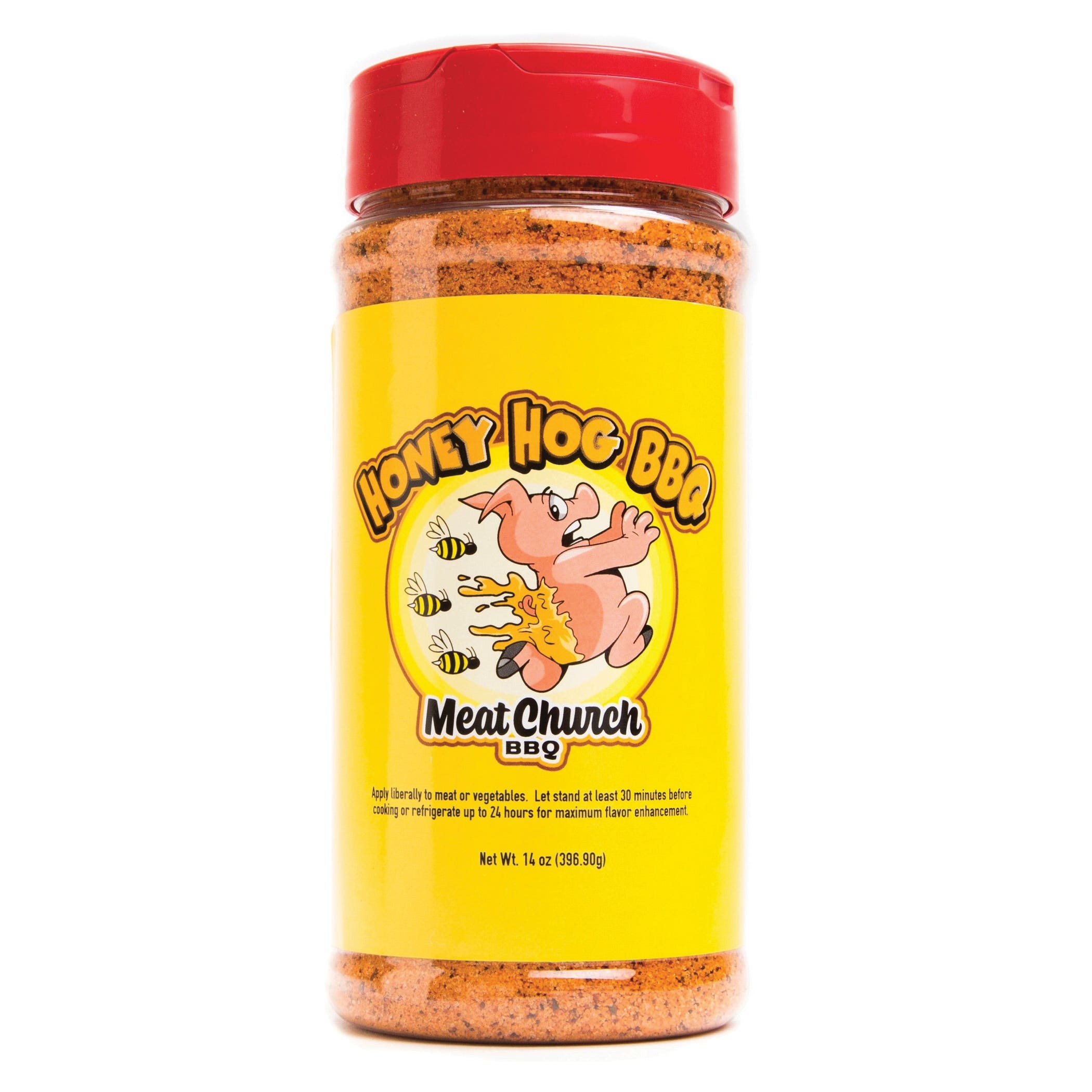 Meat Church 14OZ Honey Hog BBQ Rub, 14 oz Bottle, Spices including, Paprika, Dextrose, Ingredients