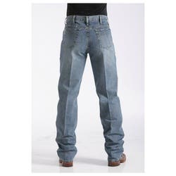 Cinch White Label Series Jeans, 28 in, 38 in L, Medium Stonewash, Relaxed, Straight, Non-Stretchable