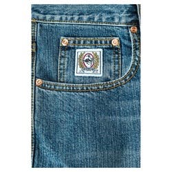 Cinch White Label Series Jeans, 28 in, 38 in L, Medium Stonewash, Relaxed, Straight, Non-Stretchable