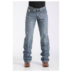 Cinch White Label Series Jeans, 28 in, 38 in L, Medium Stonewash, Relaxed, Straight, Non-Stretchable