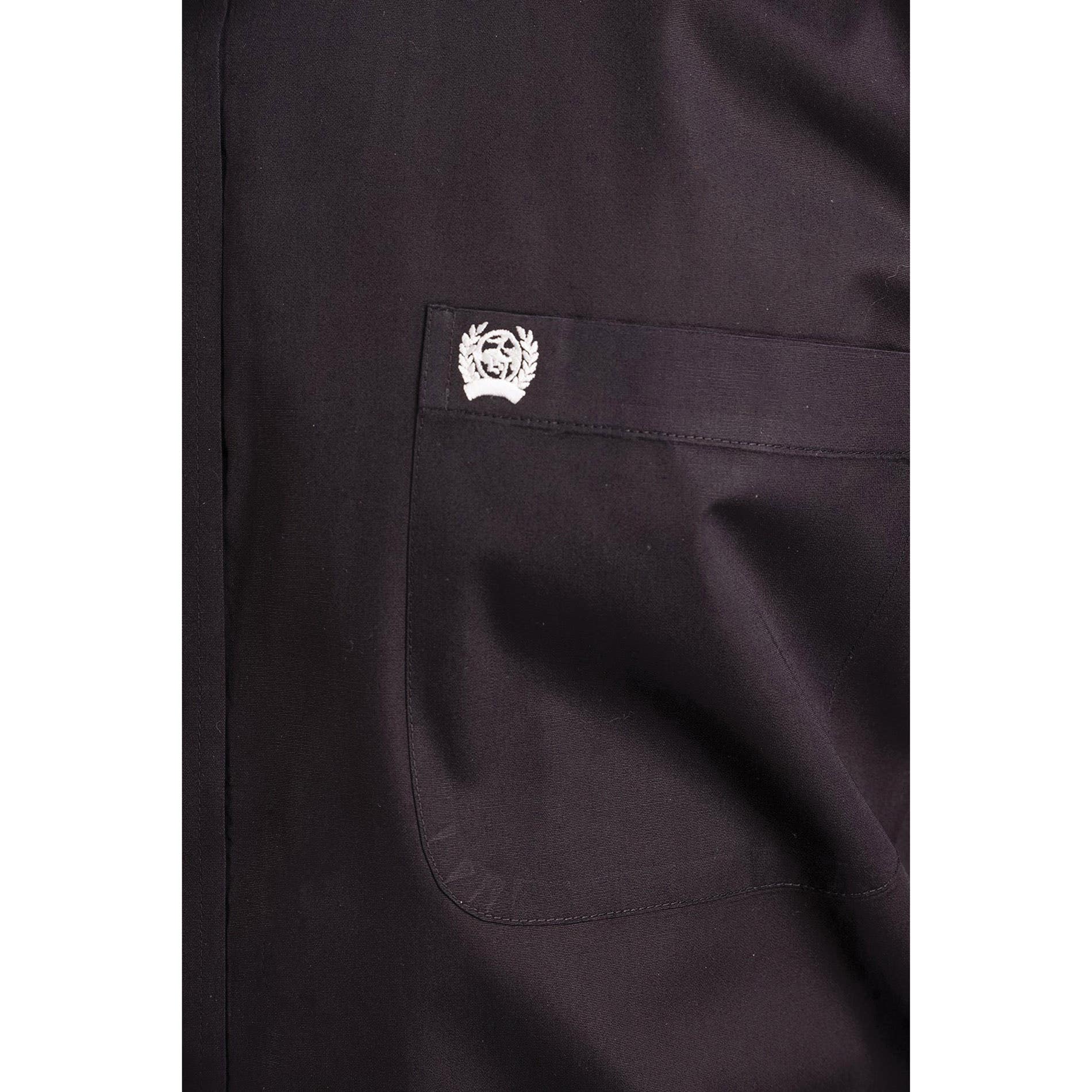 Cinch Western Shirt, L, Solid Black, Plain Weave, Solid, Long Sleeve, Classic, Button