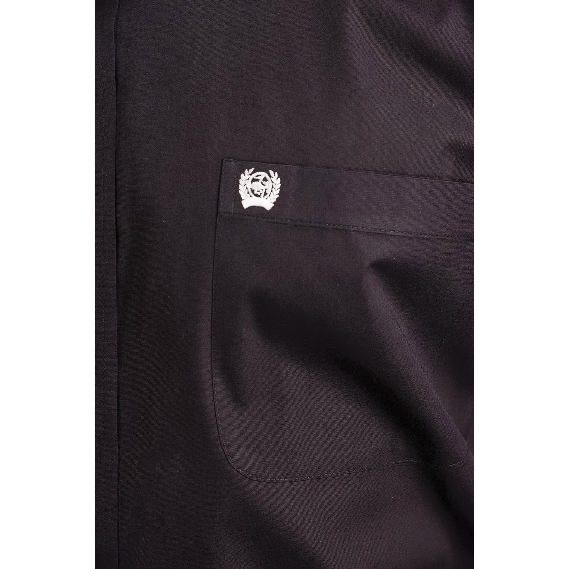 Cinch Western Shirt, XL, Solid Black, Plain Weave, Solid, Long Sleeve, Classic, Button