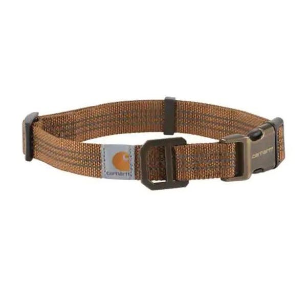 Carhartt Tradesman Dog Collar, 12 to 18 in Neck, 1 in W Collar, Duck Canvas/Nylon, Hunter Orange