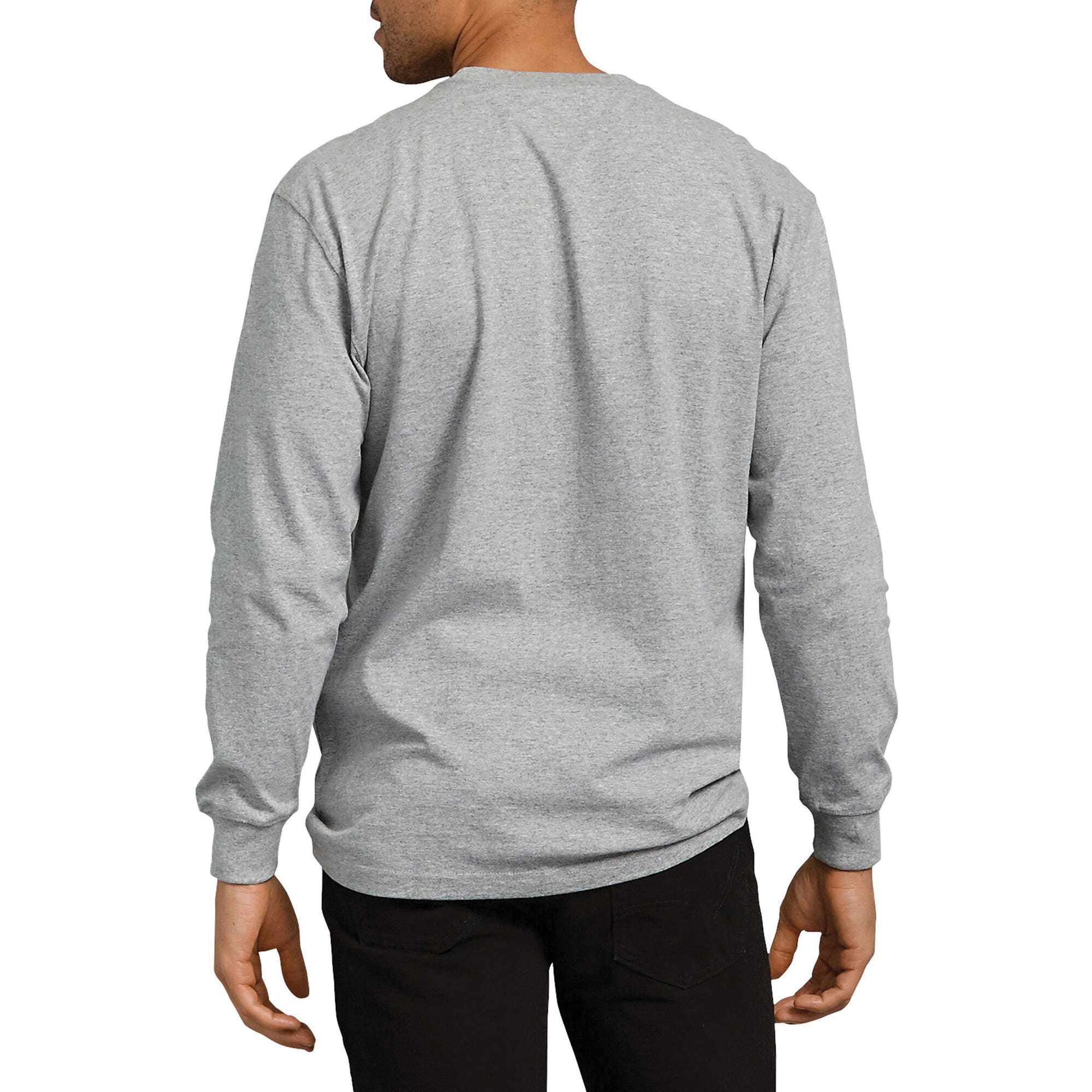 Dickies T-Shirt, 2XL, Cotton Jersey, Desert Khaki, Crew Neck Collar, Long Sleeve, Spacious Fit