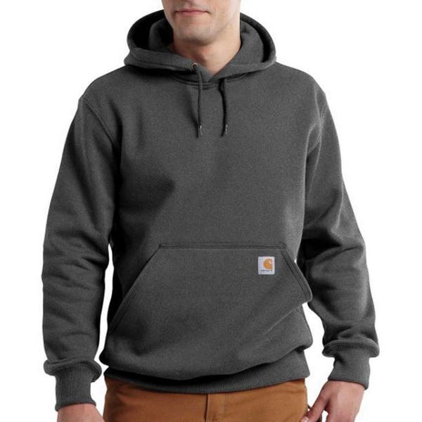Carhartt Paxton Series Sweatshirt, 3XL, Tall, Cotton/Polyester, Carbon Heather, Hooded Collar