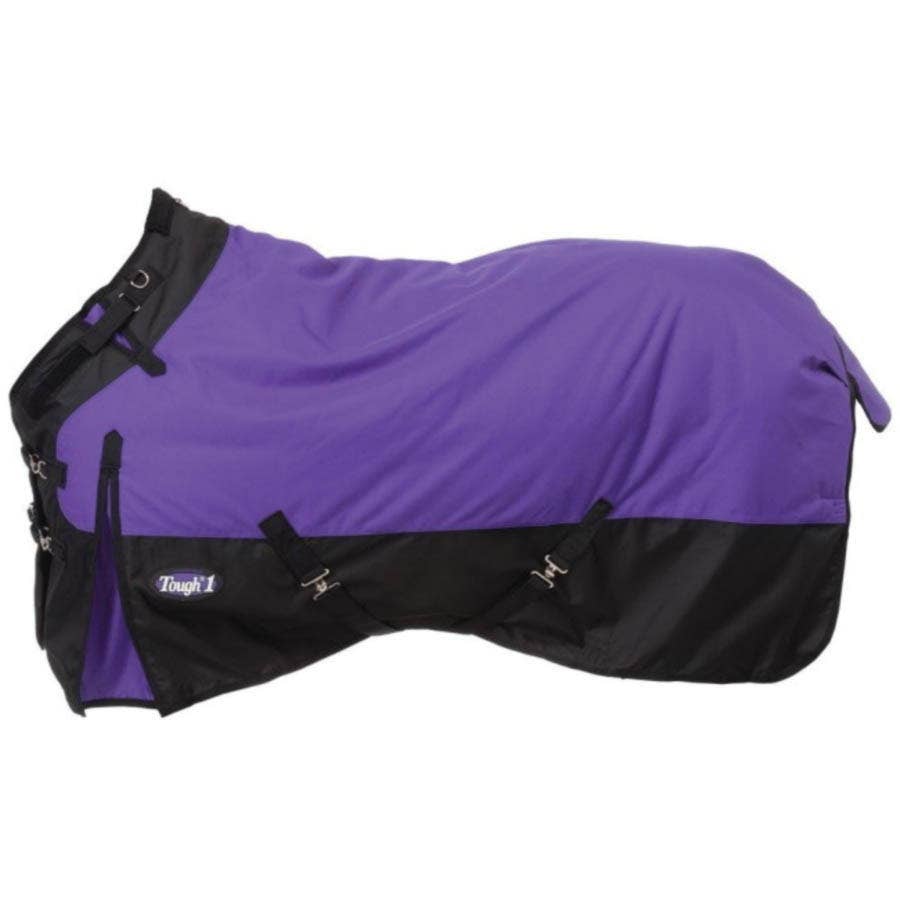 Tough 1 Turnout Blanket, 1200D Waterproof, Adjustable Snuggit Neck, 81 in, Poly, Purple