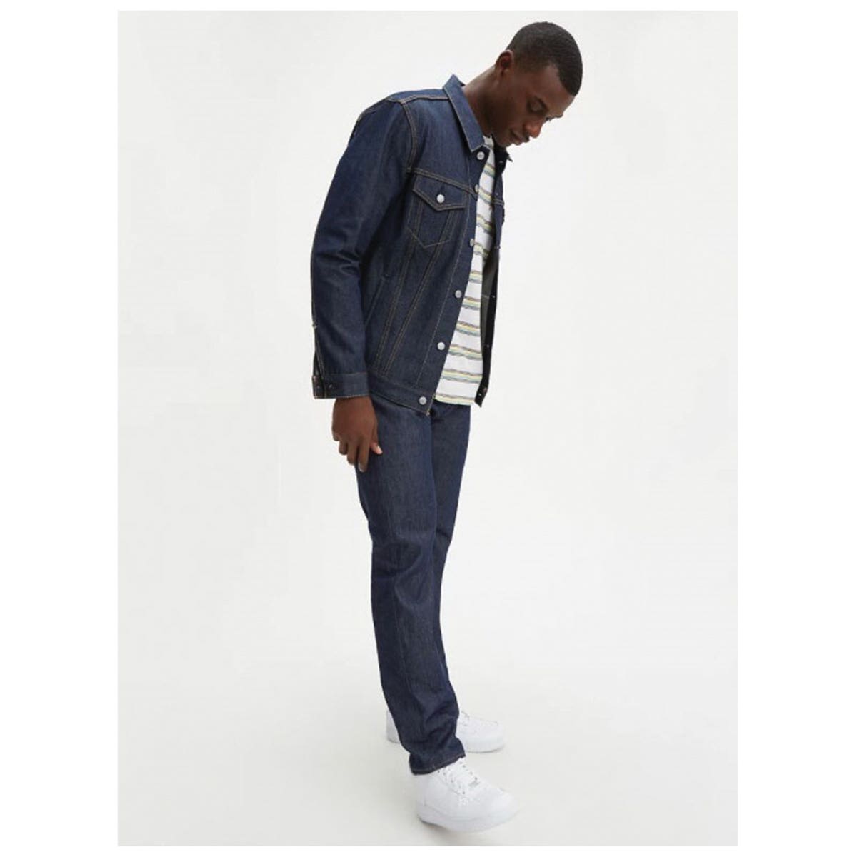 Levi's 501 Shrink-to-Fit Series 005010000 Jeans, L, 38 in Waist, Rigid Dark Wash, Straight Fit, Regular, Non-Stretchable