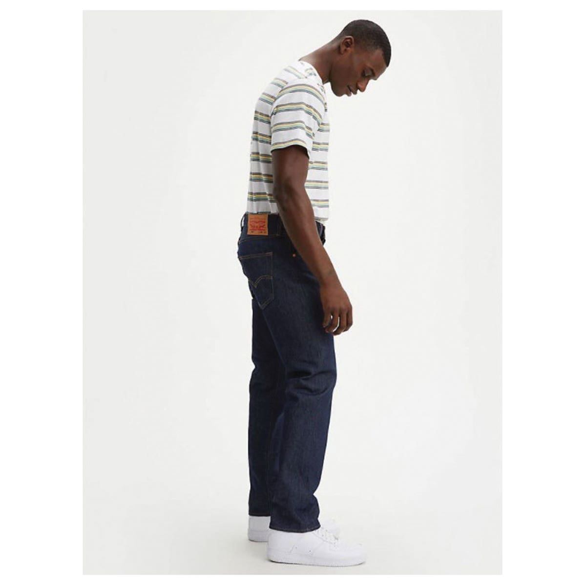 Levi's 501 Shrink-to-Fit Series 005010000 Jeans, L, 38 in Waist, Rigid Dark Wash, Straight Fit, Regular, Non-Stretchable