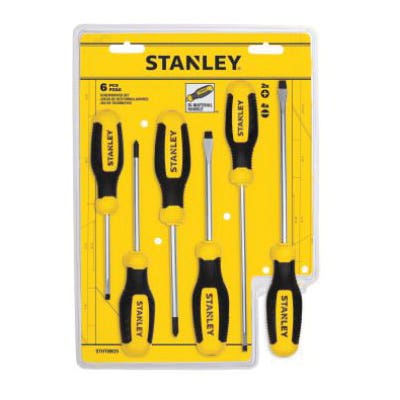STANLEY STHT60025 Screwdriver Set, 6-Piece, Alloy Steel, Specifications: Ergonomic Handle