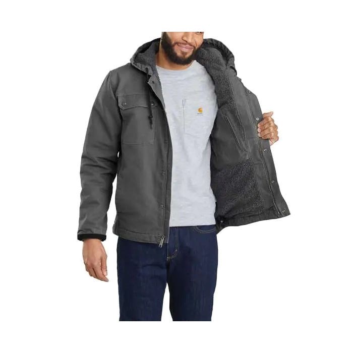 Carhartt Bartlett Jacket, 2XL, Carhartt Brown, Snap, Zipper Closure, Regular