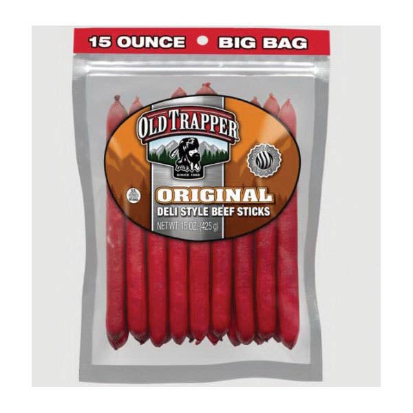 Old Trapper 045178 Deli-Style Beef Stick, 15 oz, Bag